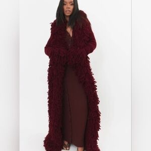 Fumi The Label Fringe knit coat size 2x